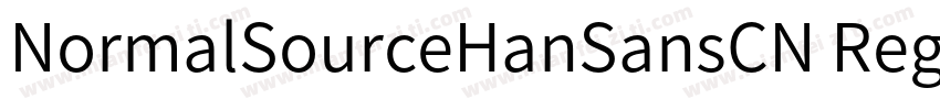 NormalSourceHanSansCN Regular字体转换